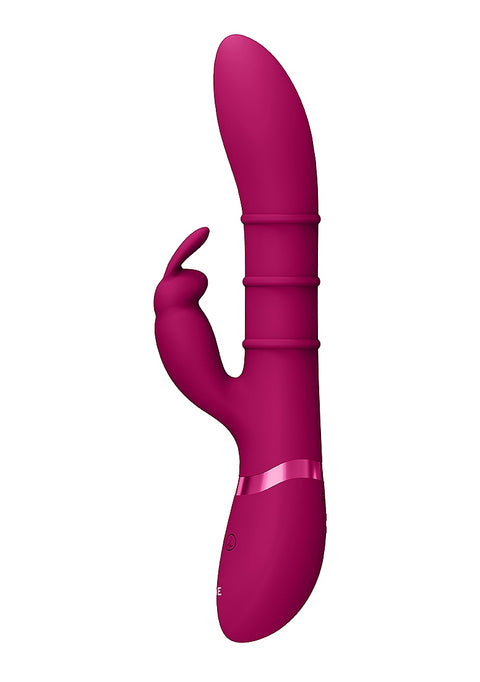 Vive Sora Up & Down Stimulating Rings, Vibrating G-Spot Rabbit - Pink