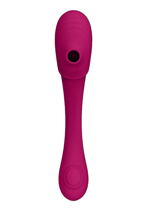 Vive Mirai Double-Ended Pulse Wave & Air Wave Bendable Vibrator - Pink