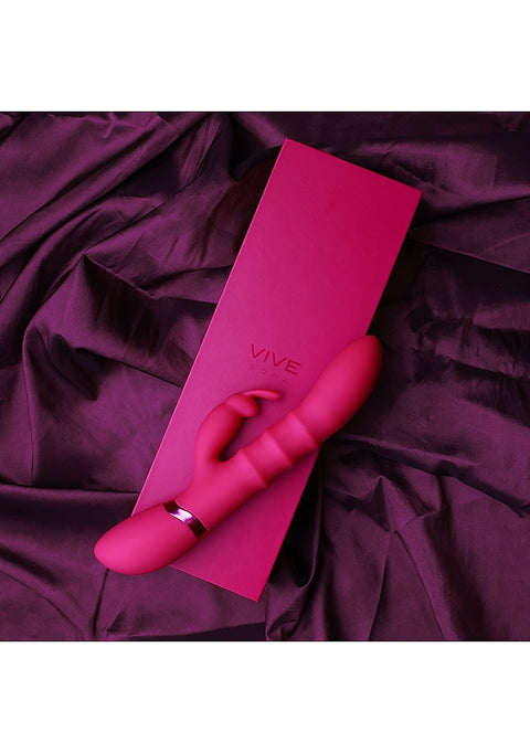 Vive Sora Up & Down Stimulating Rings, Vibrating G-Spot Rabbit - Pink