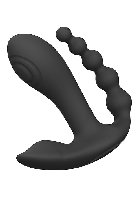 Vive Kata Rechargeable Triple Motor Hands-Free Silicone Vibrator - Black