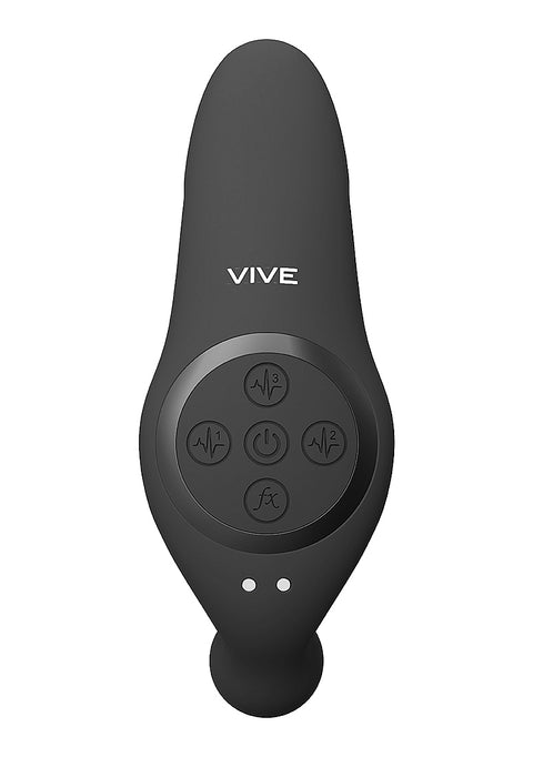 Vive Kata Rechargeable Triple Motor Hands-Free Silicone Vibrator - Black