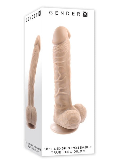 Gender X 10" Flexskin Poseable True Feel Dildo Light