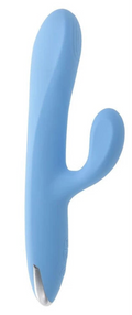 Blue toy with 'Playboy' branding on a white background