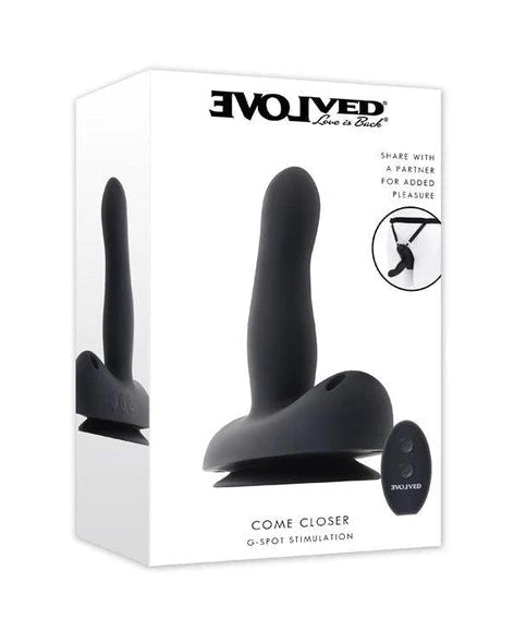 Evolved Come Closer G-Spot Strap On Vibrator with Harness