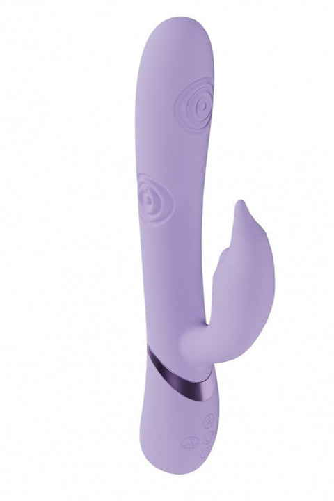 Vive Pallina Rechargeable VIbrating and Tapping Beads Rabbit Lavender