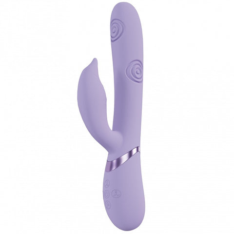 Vive Pallina Rechargeable VIbrating and Tapping Beads Rabbit Lavender