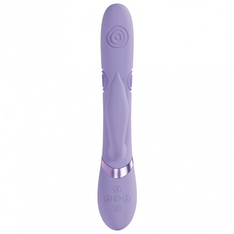 Vive Pallina Rechargeable VIbrating and Tapping Beads Rabbit Lavender