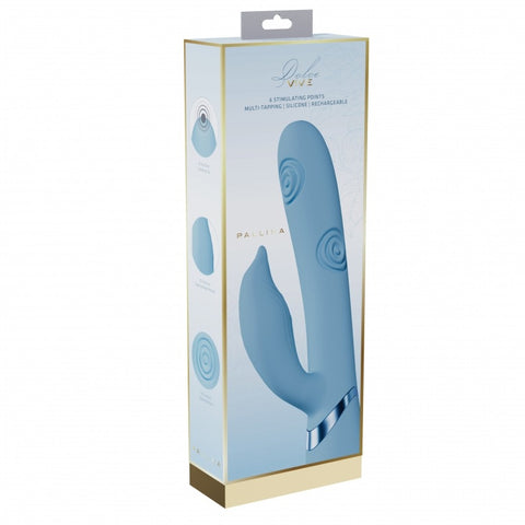 Vive Pallina Rechargeable VIbrating and Tapping Beads Rabbit Blue