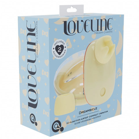 Loveline Dreamsicle 2-in-1 Tapping & Clitoral Air Pulse Vibe Yellow