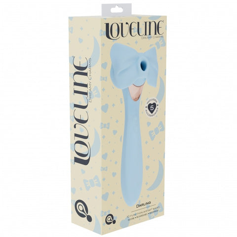 Loveline Darling Clitoral Air Pulse Interchangeable Head Vibe Blue