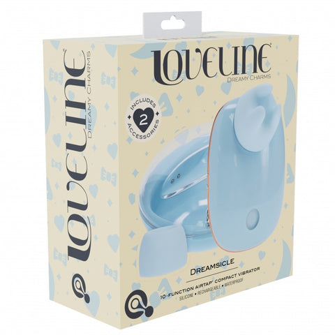 Loveline Dreamsicle 2-in-1 Tapping & Clitoral Air Pulse Vibe Blue
