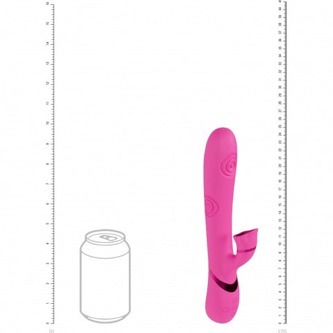 Vive Fiore Rechargeable Air Wave VIbrating and Tapping Rabbit Pink