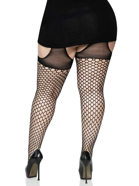 Leg Ave Oval Net Suspender Hose Queen - 1953X