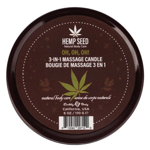 Hemp Seed Massage Candle - Oh Oh OH