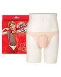 Beige men's underwear with packaging featuring a cartoon character on a white background