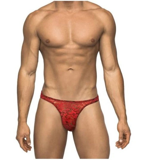 Male Power Lace Thong Red S/M 442162RESM