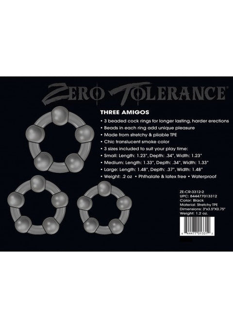 Zero Tolerance Three Amigos Rings