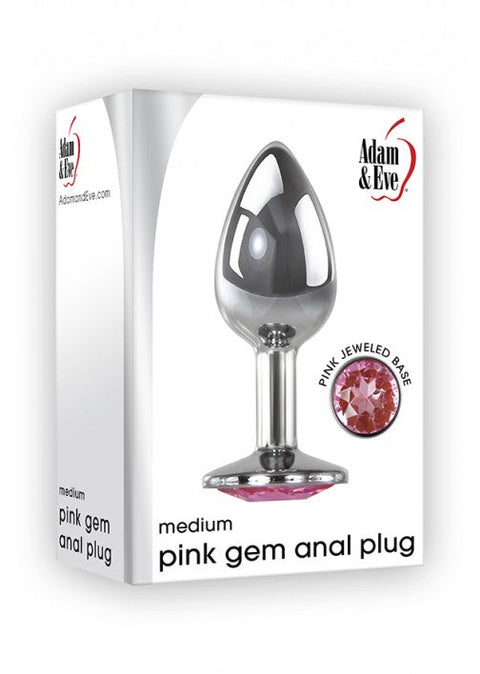 Adam & Eve Pink Gem Anal Plug - Medium
