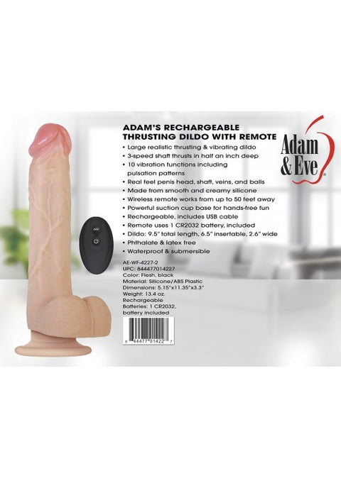 Adam & Eve Adams Rechargable Thrusting w Remote Adam & Eve Adams Rechargable Thrusting w Remote