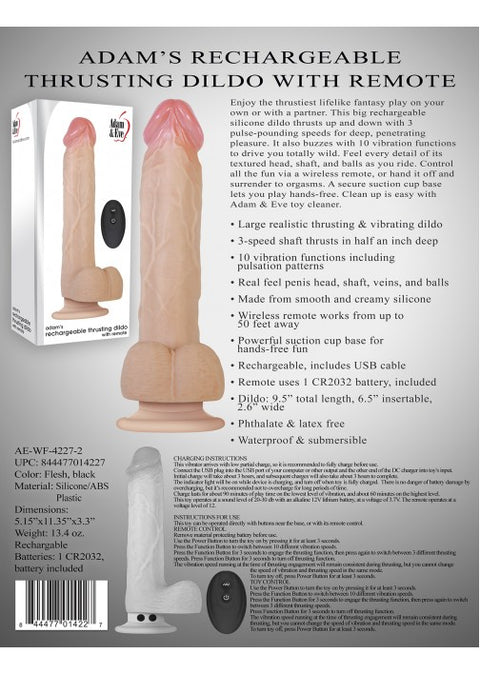 Adam & Eve Adams Rechargable Thrusting w Remote Adam & Eve Adams Rechargable Thrusting w Remote