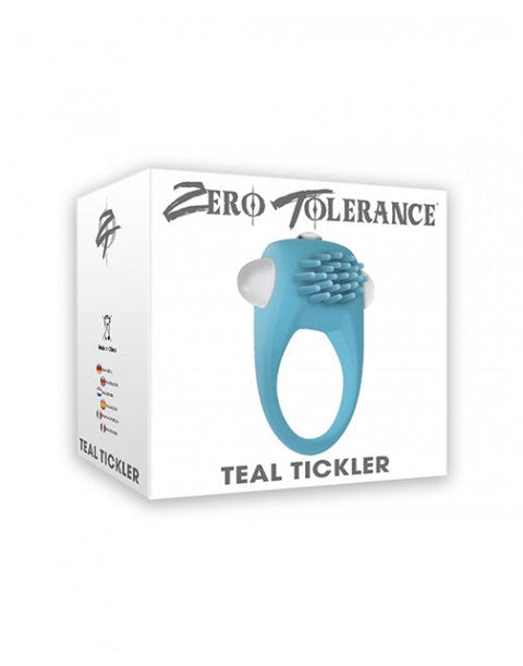 Zero Tolerance Teal Tickler Vibrating Cock Ring