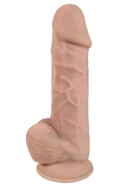 Fleshstixxx 8" Silicone Dong w Balls - Vanilla