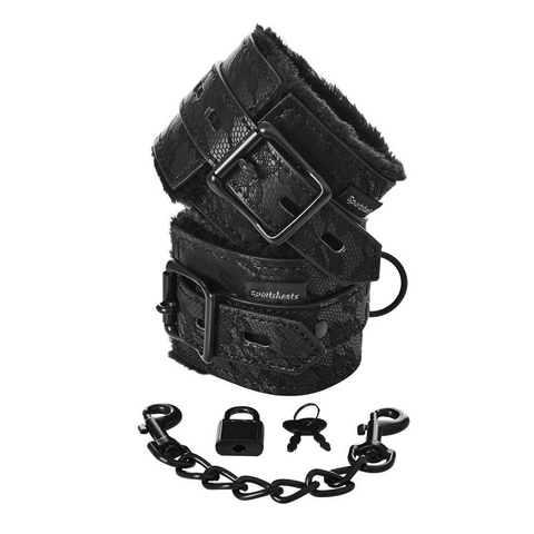 Sportsheets Lace Fur Lined Handcuffs