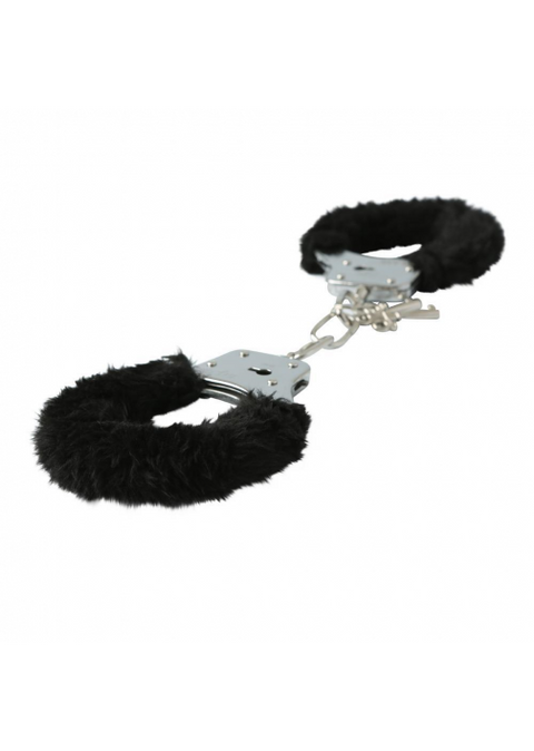 S&M Black Furry Handcuffs