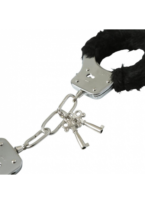 S&M Black Furry Handcuffs