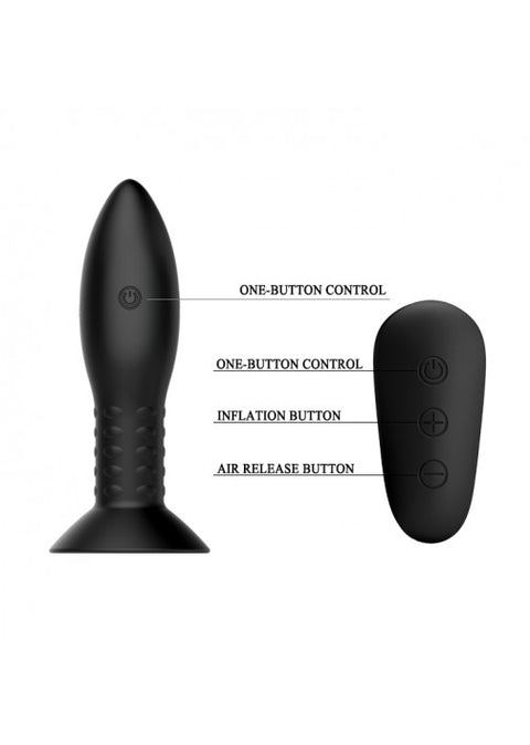 Pretty Love Mr Play Rotation Beads Anal Plug - 79W-MR Black