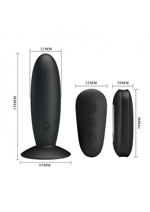 Pretty Love Mr Play Vibrating Anal Plug - 45W-MR Black