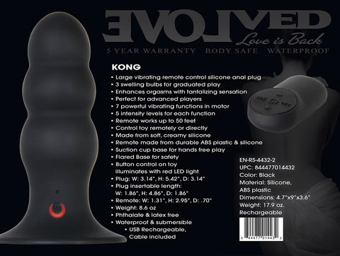 Evolved Kong Vibrating Butt Plug