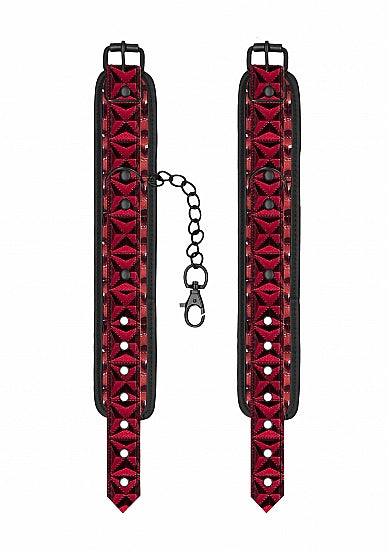 Ouch Luxury Ankle Cuffs Burgundy