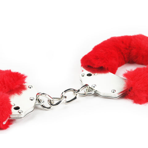 Love Toy Fluffy Hand Cuffs Red LV1501