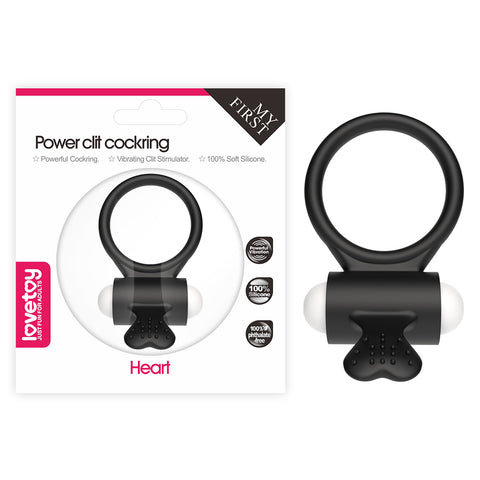 Love Toy Power Clit Ring Heart Blk 1421