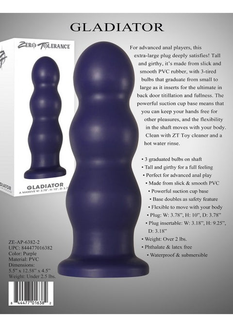 Zero Tolerance Gladiator Anal Plug