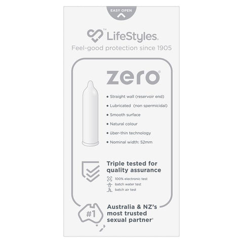 Lifestyles Zero Uber Thin Condoms 20 Pack