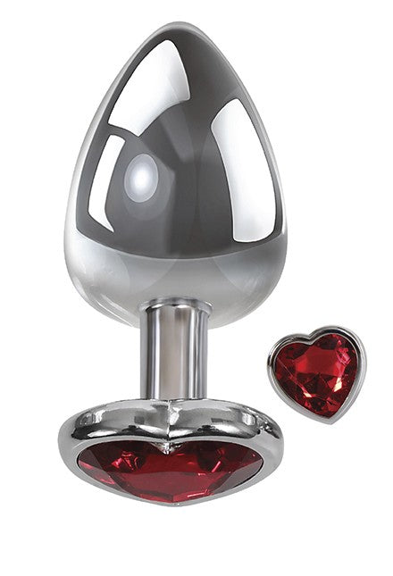 Adam & Eve Red Heart Anal Plug Medium