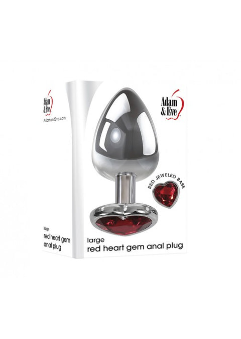 Adam & Eve Red Heart Anal Plug Large