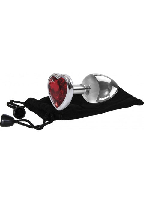 Adam & Eve Red Heart Anal Plug Large