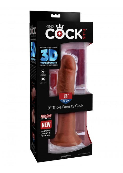 Pipedream King Cock Plus 8" Triple Density Cock Brown