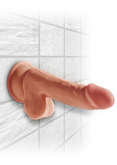 Pipedream King Cock Plus 6.5" Triple Density Cock with Balls Tan
