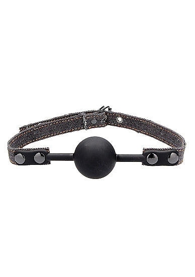 Ouch Silicone Ball Gag Denim Blk