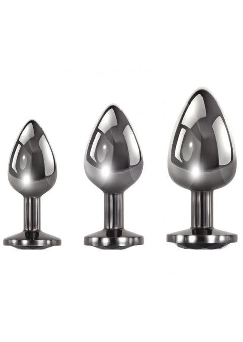 Evolved Black Gem Anal Plug Set 3pk