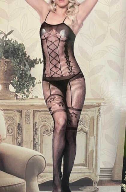 Oh Yeah Lace Body Stocking Black M H3018