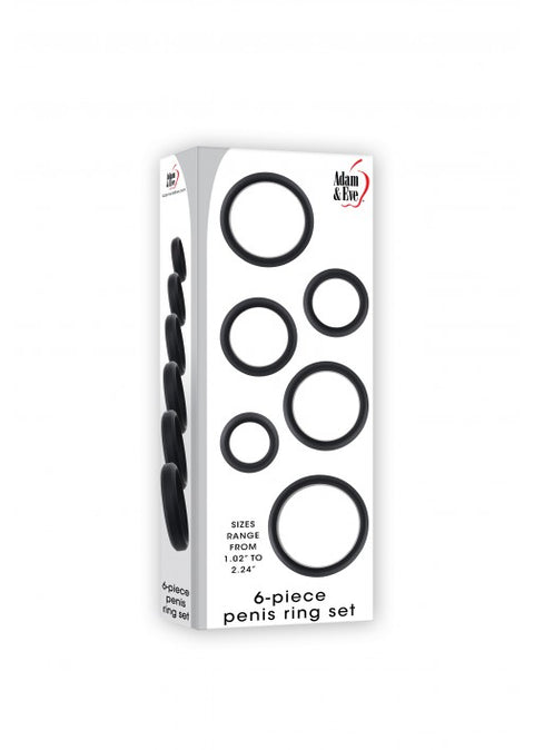 Adam & Eve 6 Pc Penis Ring Set