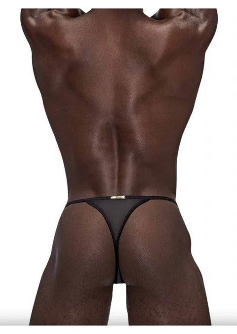 Male Power Landing Strip Micro Thong Black L/XL - 453271