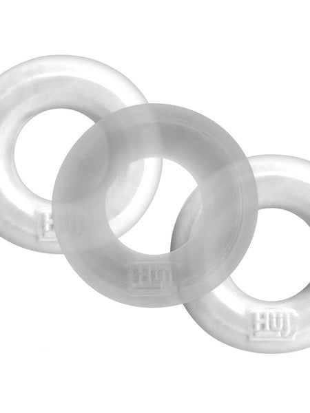 Huj Hunky Junk 3pk Ring White/Clear Ice
