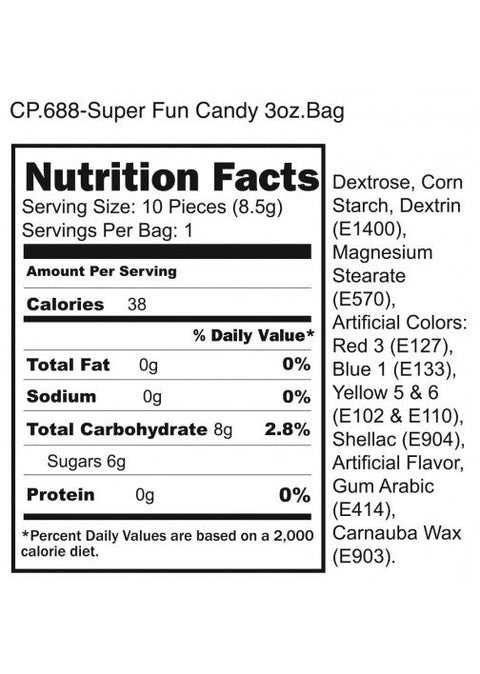 Super Fun Penis Candy 5pc Bag