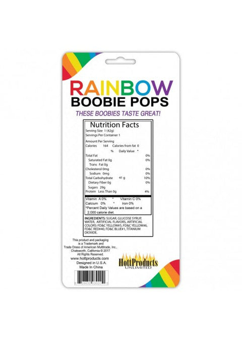 Rainbow Boobie Pops 42g